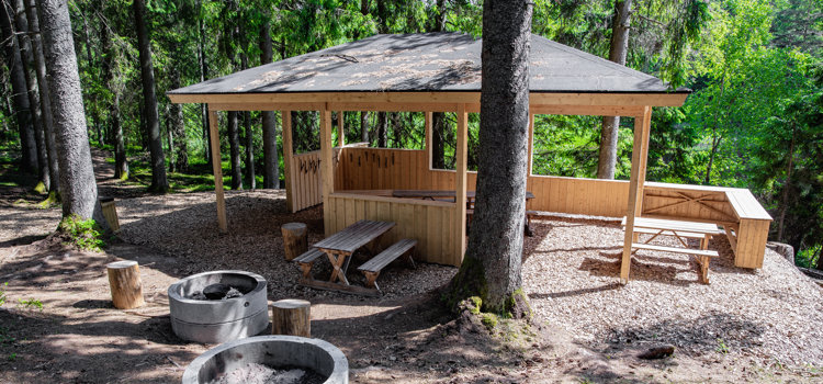 Vy över "Paviljongen" på Billingen