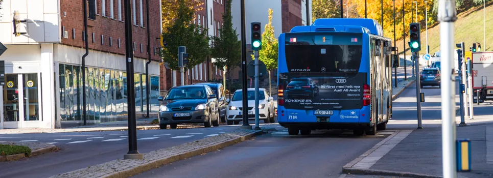 Buss i trafik
