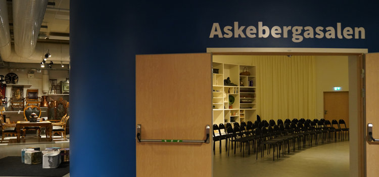 Vy över Askebergasalen i Skövde Kulturfabrik